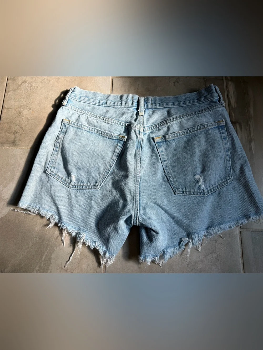 AGOLDE Parker Long Short in Swapmeet Denim Shorts Size 29